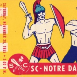 1955 USC vs. Notre Dame Football Ticket Art